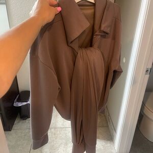 Brown Jacket and Pants Set